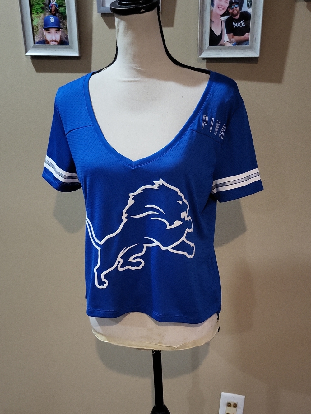 PINK Victoria's Secret Detroit Lions Football Jersey